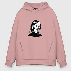 Толстовка оверсайз мужская Роберт Шуман, цвет: пыльно-розовый