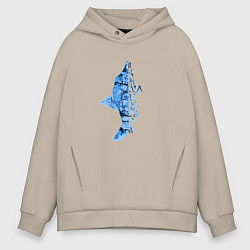 Мужское худи оверсайз Время на рыбалку