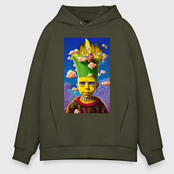Мужское худи оверсайз Bart Simpson - neural network - fantasy - art