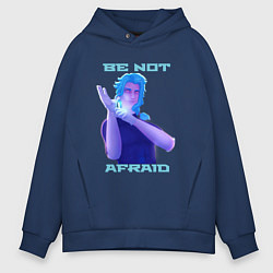 Толстовка оверсайз мужская Dottore, Be not Afraid, цвет: тёмно-синий
