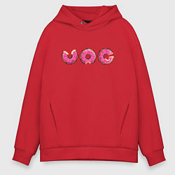 Толстовка оверсайз мужская VAG donut, цвет: красный