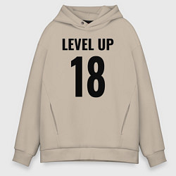 Мужское худи оверсайз Level up 18 лет