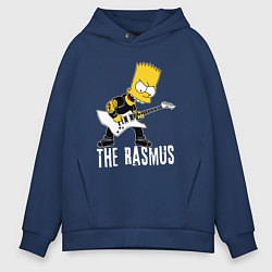 Толстовка оверсайз мужская The Rasmus Барт Симпсон рокер, цвет: тёмно-синий