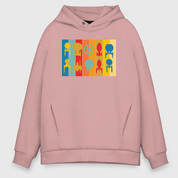 Мужское худи оверсайз Звездный путь корабли