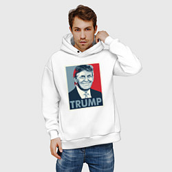 Толстовка оверсайз мужская Trump, цвет: белый — фото 2