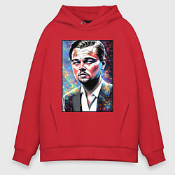 Мужское худи оверсайз Леонардо Ди Каприо поп-арт