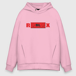 Толстовка оверсайз мужская Roblox деталь, цвет: светло-розовый