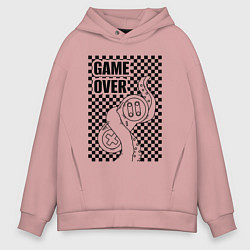 Мужское худи оверсайз Game over и щупальце