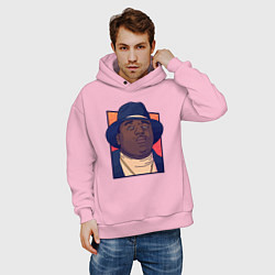 Толстовка оверсайз мужская Notorious B I G, цвет: светло-розовый — фото 2