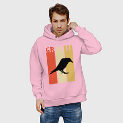 Толстовка оверсайз мужская Grachi, цвет: светло-розовый — фото 2