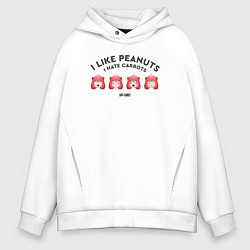 Мужское худи оверсайз I like peanuts Anya