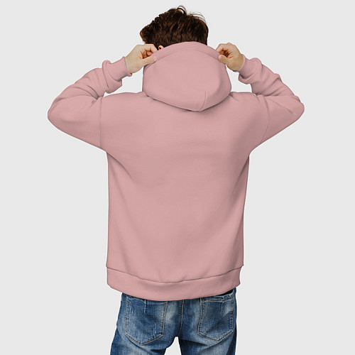 Мужское худи оверсайз Маяк в стиле Papercut / Пыльно-розовый – фото 4