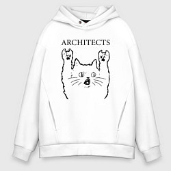 Толстовка оверсайз мужская Architects - rock cat, цвет: белый