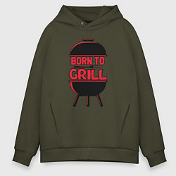 Мужское худи оверсайз Born to grill