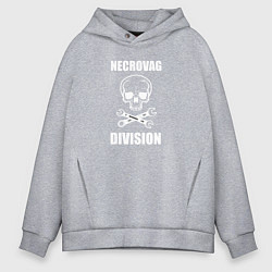 Мужское худи оверсайз Necrovag white division