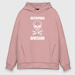 Мужское худи оверсайз Necrovag white division