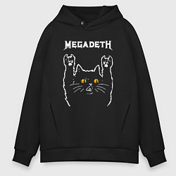 Мужское худи оверсайз Megadeth rock cat