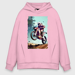 Мужское худи оверсайз Мотокросс - экстрим
