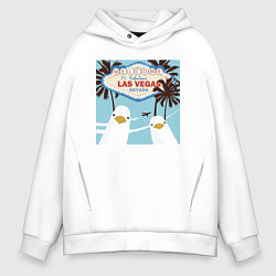 Мужское худи оверсайз Чайки на курорте