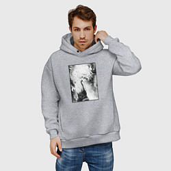 Толстовка оверсайз мужская Пустой Габимару, цвет: меланж — фото 2