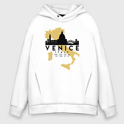 Толстовка оверсайз мужская Итальянская Венеция, цвет: белый