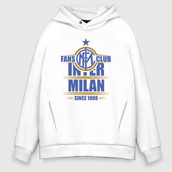 Толстовка оверсайз мужская Inter Milan fans club, цвет: белый