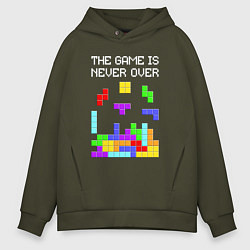 Мужское худи оверсайз Tetris - the game is never over