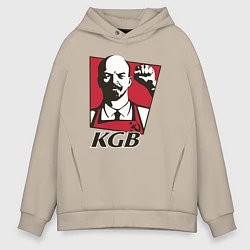 Толстовка оверсайз мужская KGB Lenin, цвет: миндальный