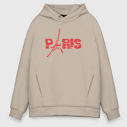 Мужское худи оверсайз Paris love