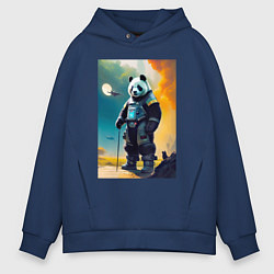 Мужское худи оверсайз Cool panda - cyberpunk - neural network