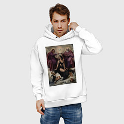 Толстовка оверсайз мужская Feat lana del rey, цвет: белый — фото 2