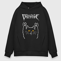 Мужское худи оверсайз Bullet For My Valentine rock cat