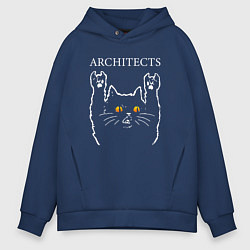 Мужское худи оверсайз Architects rock cat
