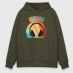 Мужское худи оверсайз Music phones