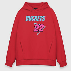 Толстовка оверсайз мужская Buckets 22, цвет: красный