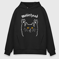 Мужское худи оверсайз Motorhead rock cat