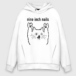 Мужское худи оверсайз Nine Inch Nails - rock cat