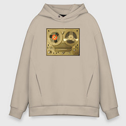 Мужское худи оверсайз Ретро магнитофон