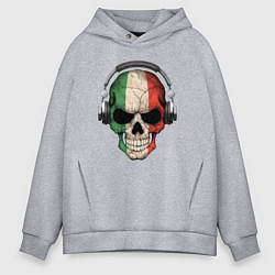 Мужское худи оверсайз Italy skull music