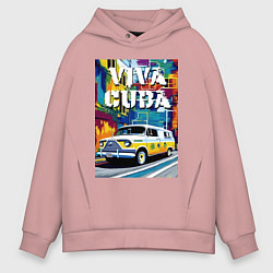 Мужское худи оверсайз Viva Cuba - car - retro