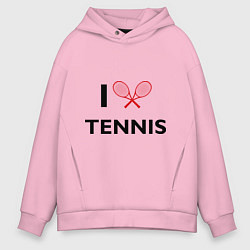 Мужское худи оверсайз I Love Tennis