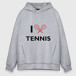 Мужское худи оверсайз I Love Tennis