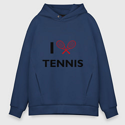 Мужское худи оверсайз I Love Tennis