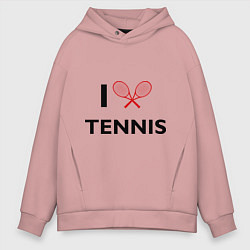 Мужское худи оверсайз I Love Tennis