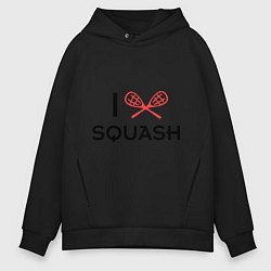 Мужское худи оверсайз I Love Squash