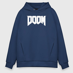 Толстовка оверсайз мужская Doom nightmare mode, цвет: тёмно-синий