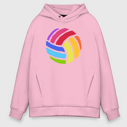 Мужское худи оверсайз Rainbow volleyball