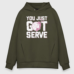 Мужское худи оверсайз Just got serve