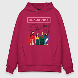 Мужское худи оверсайз Blackpink Lisa Jisoo Jennie Rose