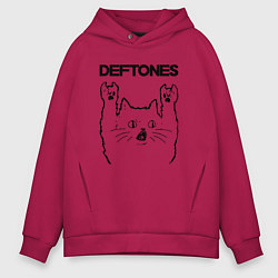 Мужское худи оверсайз Deftones - rock cat